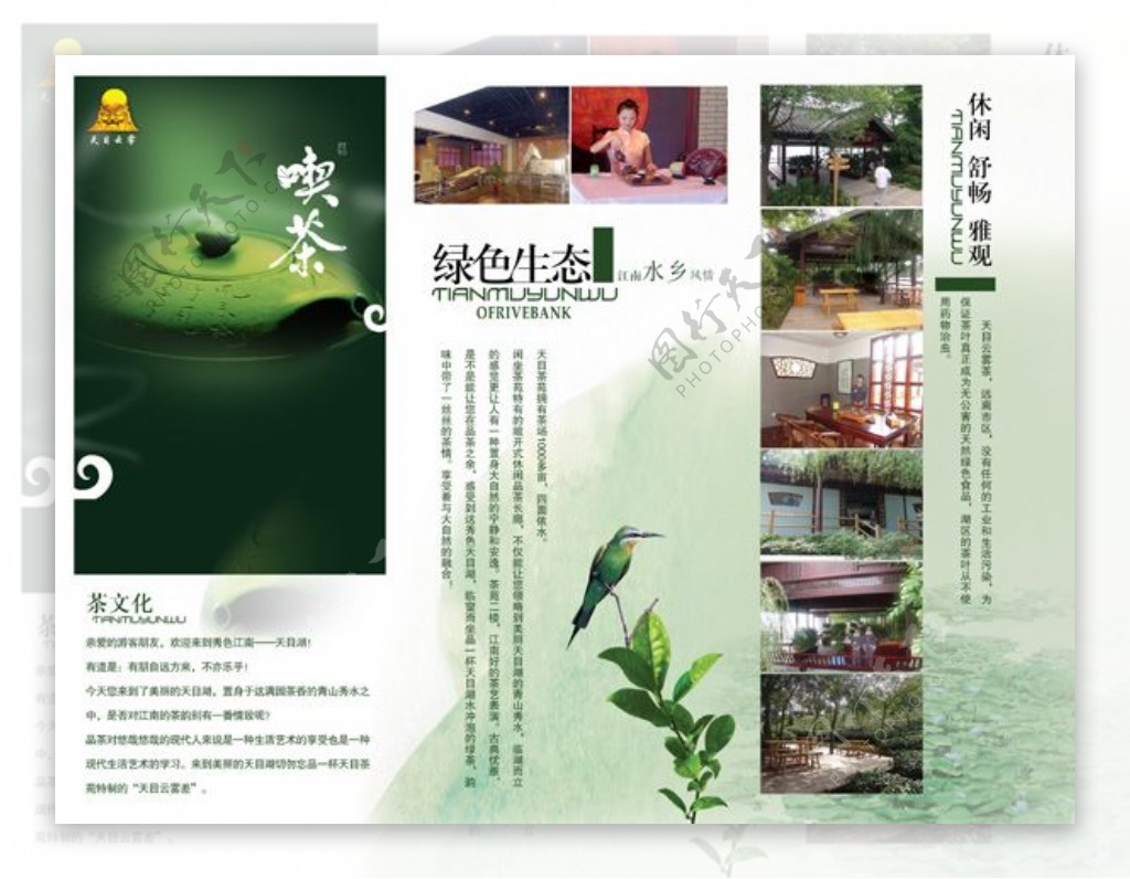 中国茶彩页折页设计