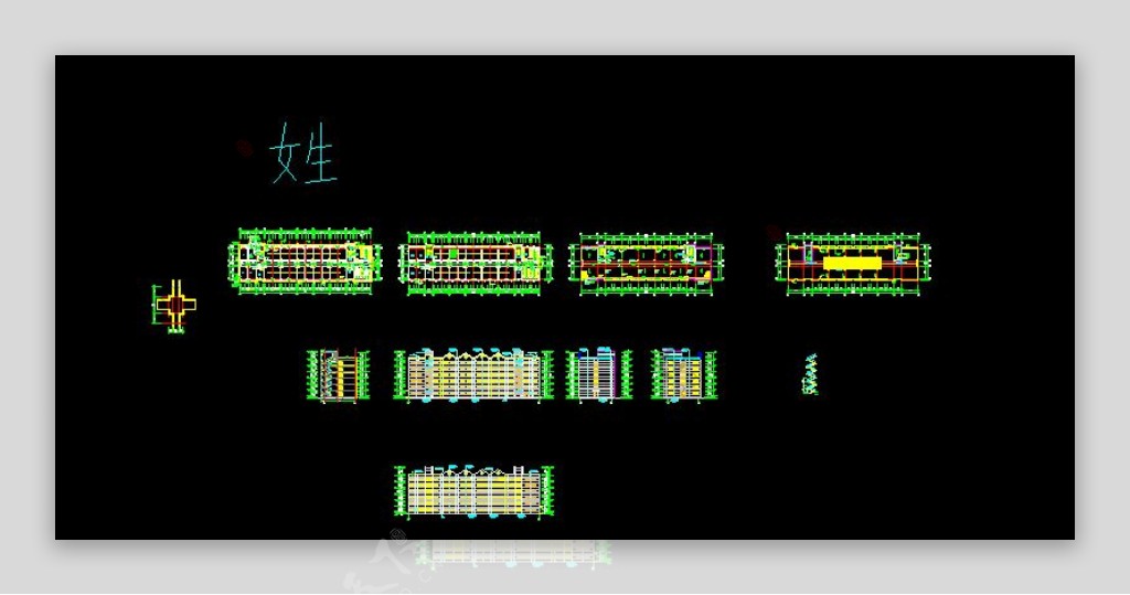 CAD女生宿舍图纸