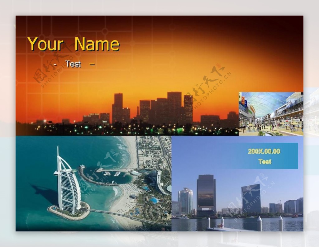 迪拜风光旅游PPT模板