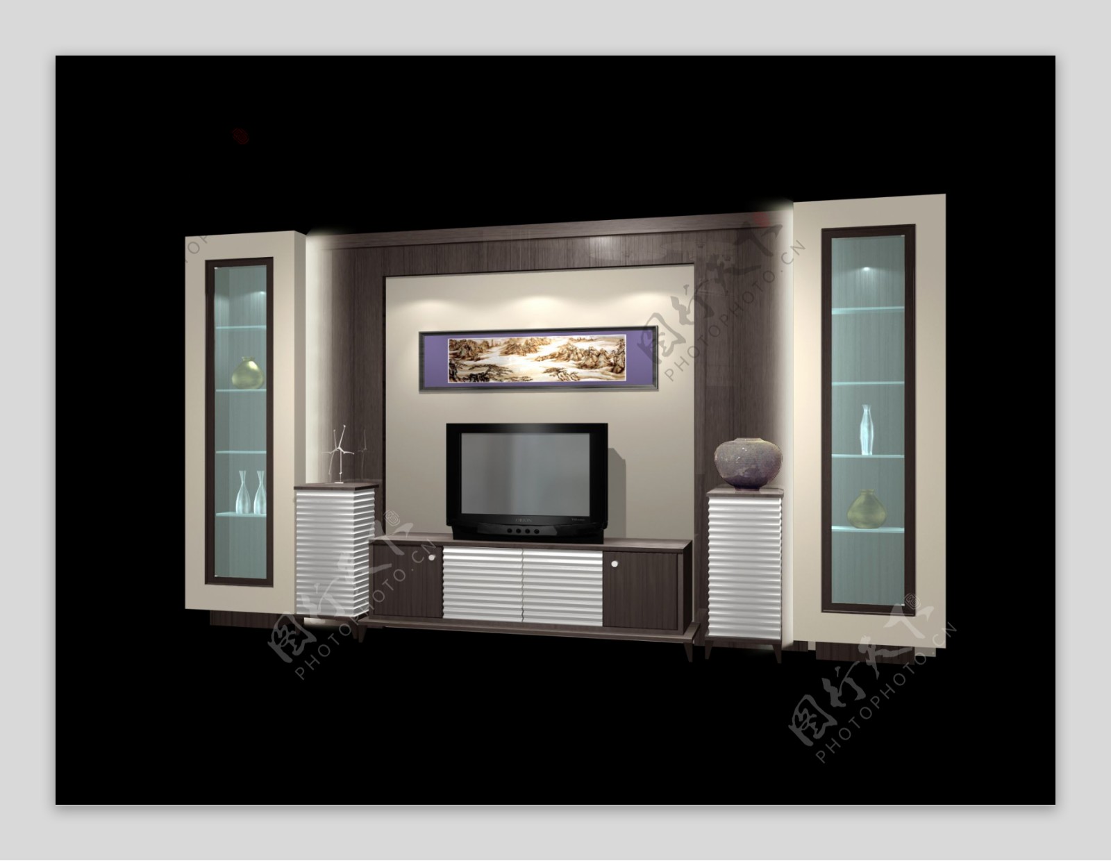 室内设计背景墙3d素材3d模型60