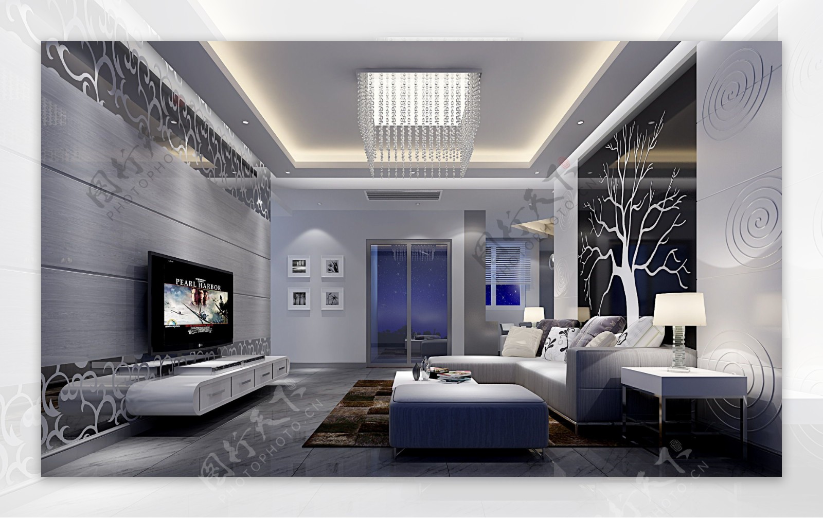 现代风格家装客厅效果图图片