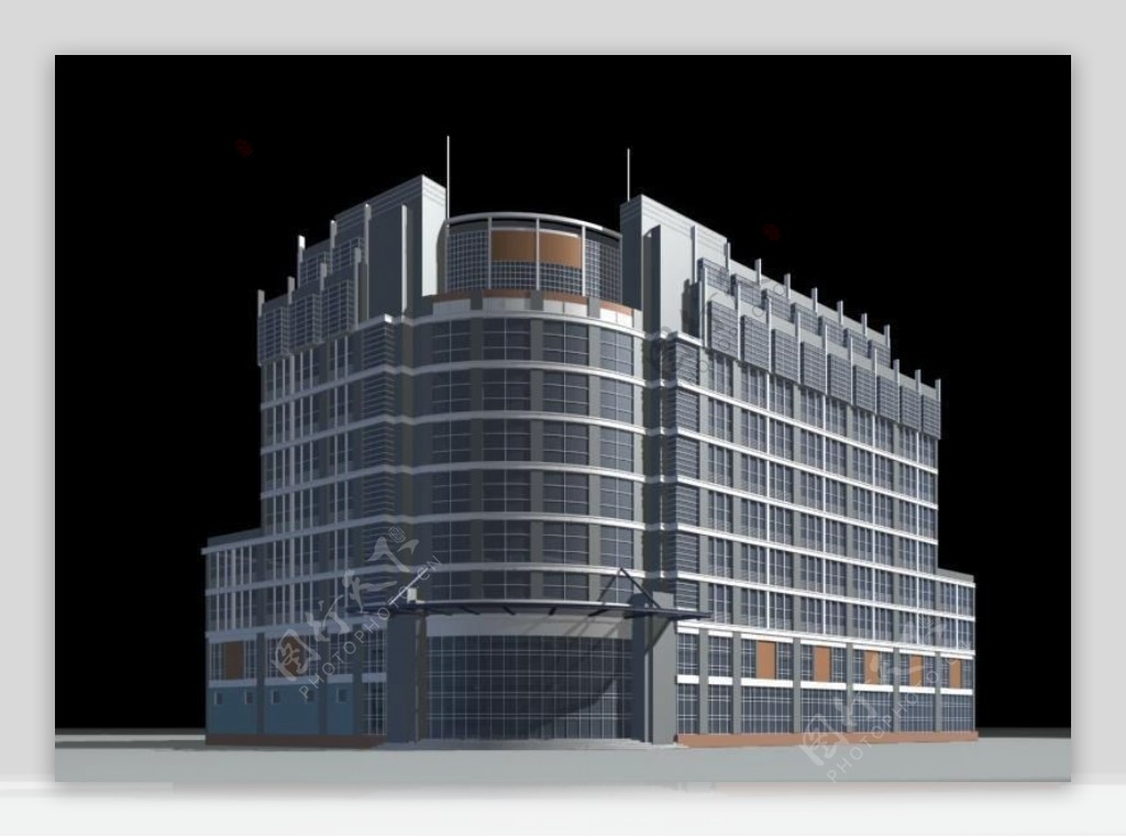 高大壮观多层公建建筑3D模型