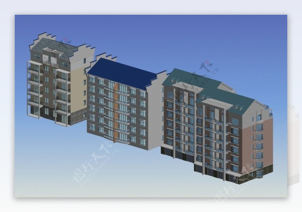 现代住院楼3D模型3D模型设计