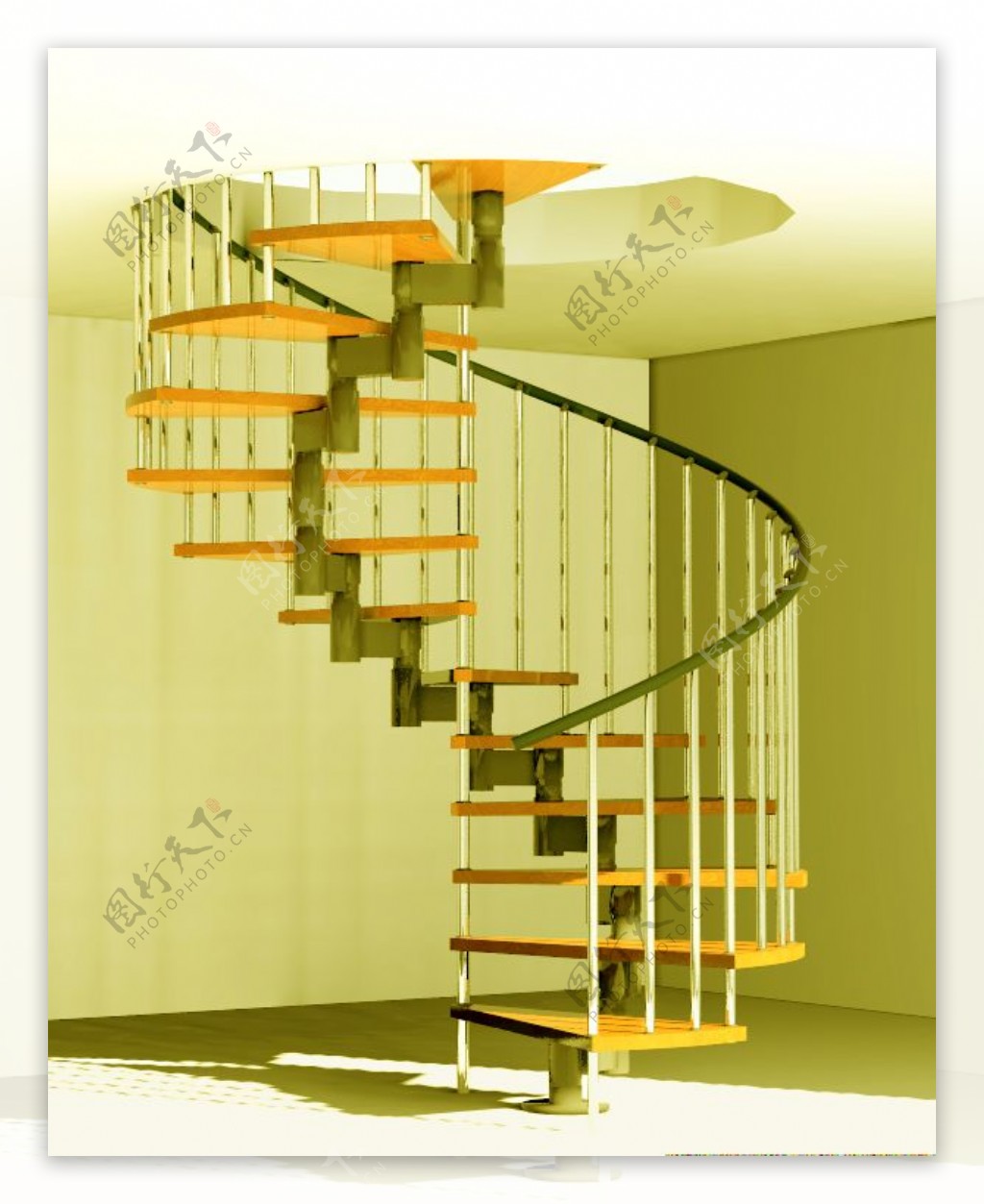 旋转的楼梯模型