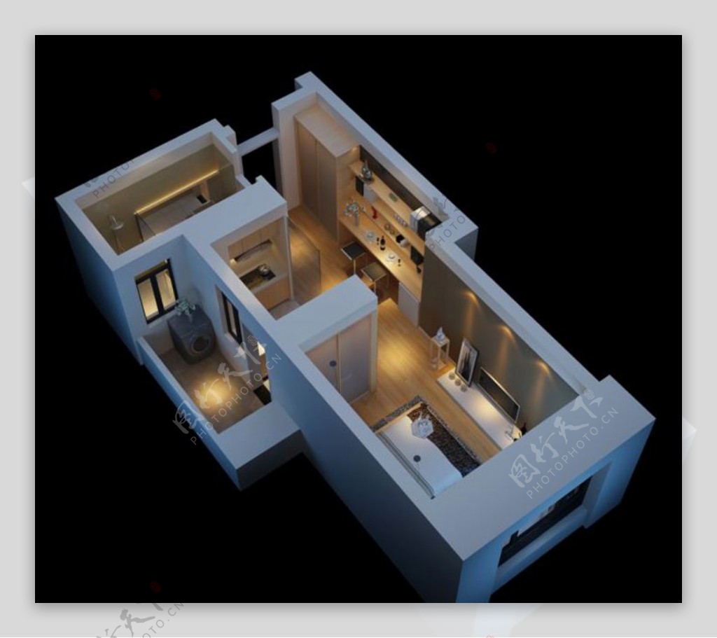 房屋装饰3d模型