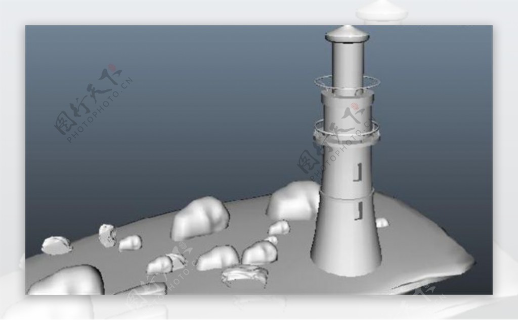 海岛灯塔游戏模型