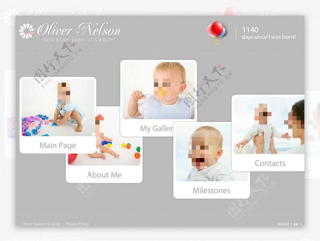 可爱宝宝网页动画模板