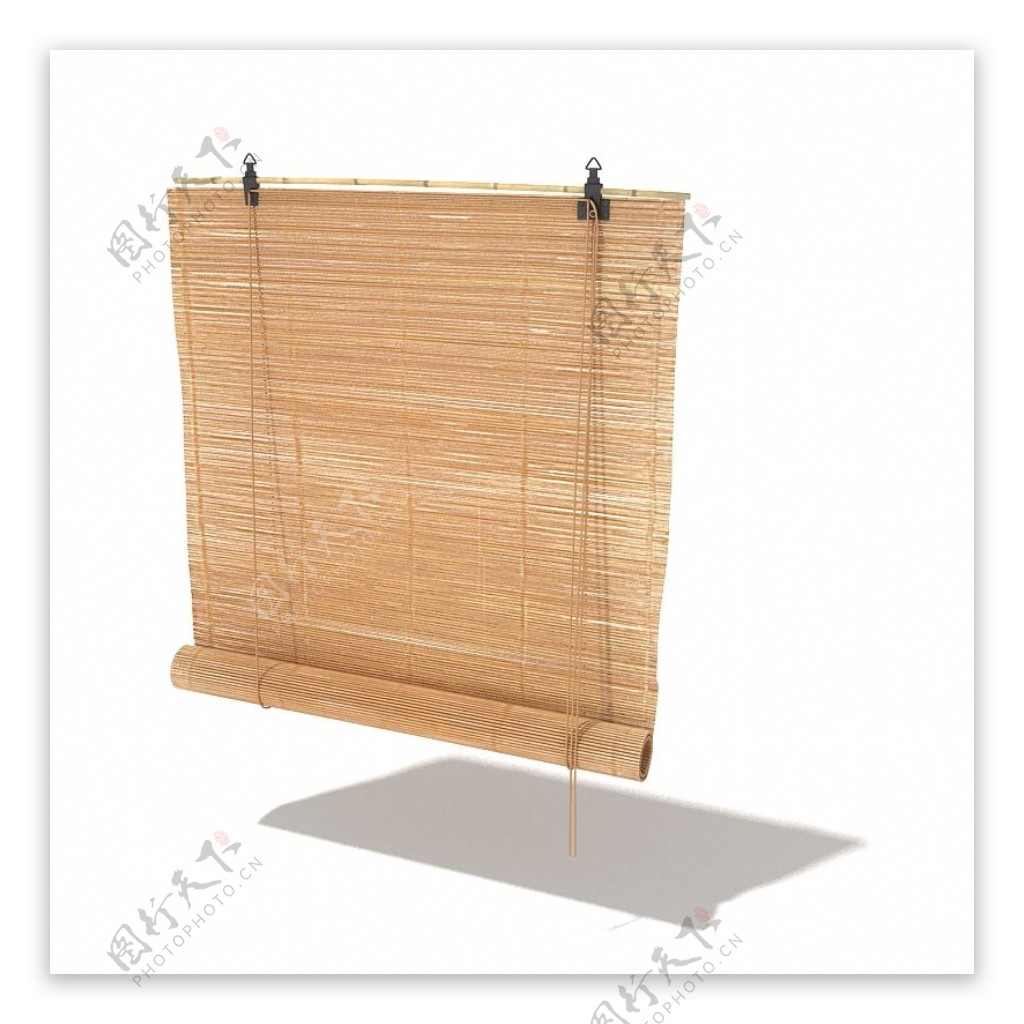 竹子窗帘模型