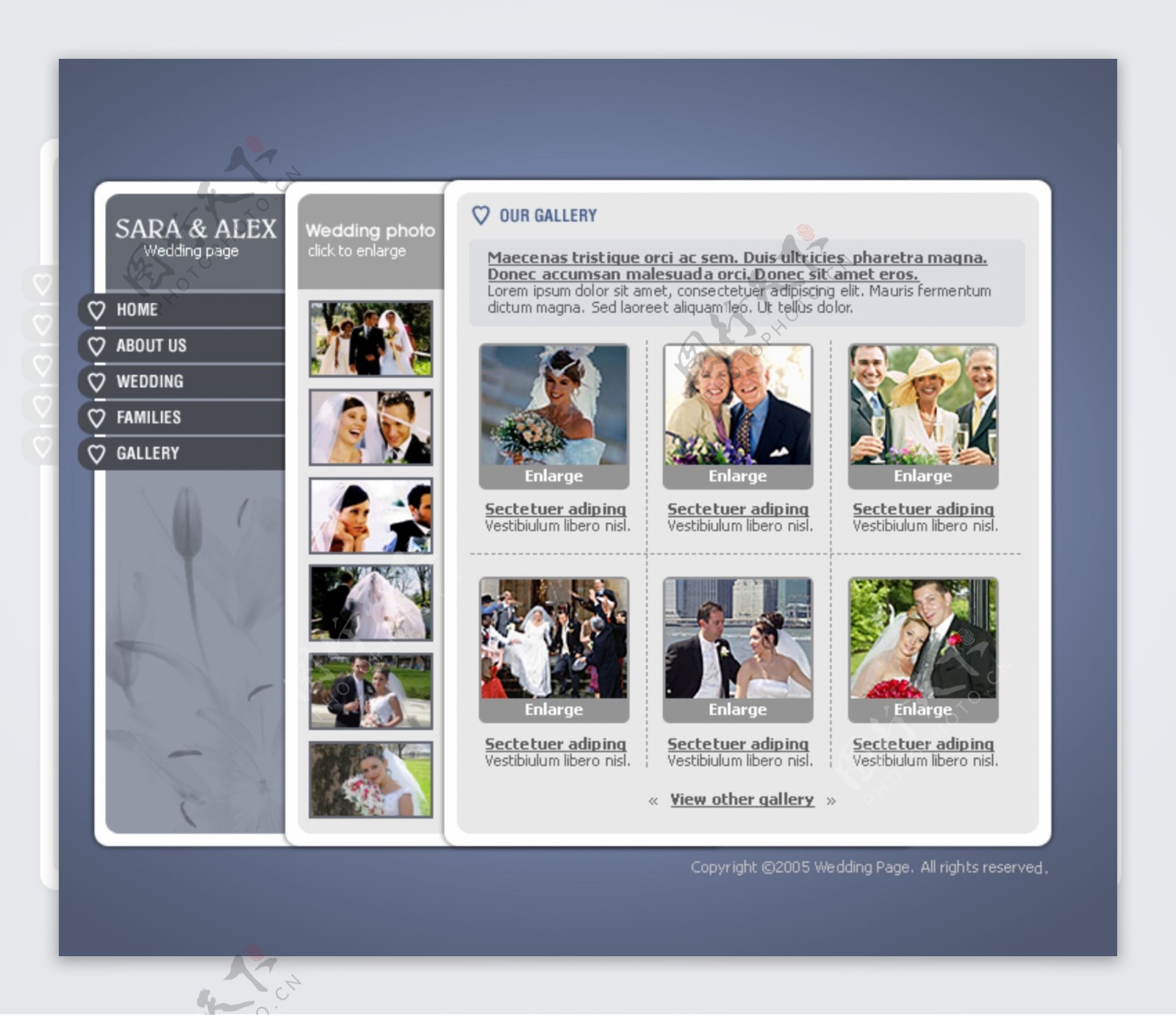 结婚纪念网页模板