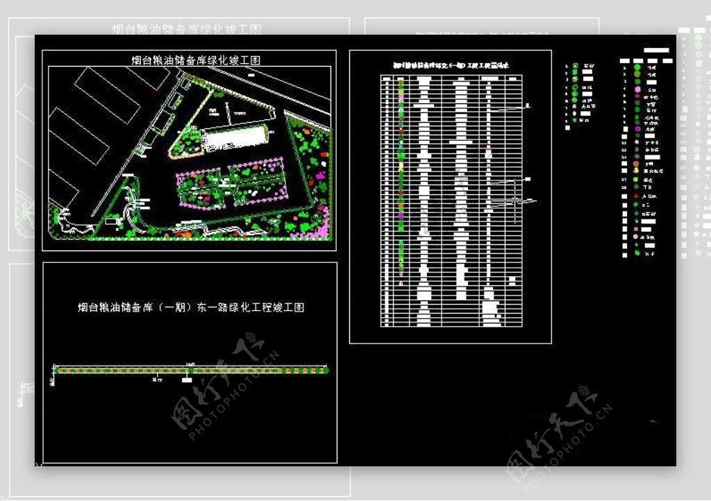 粮油库绿化平面图