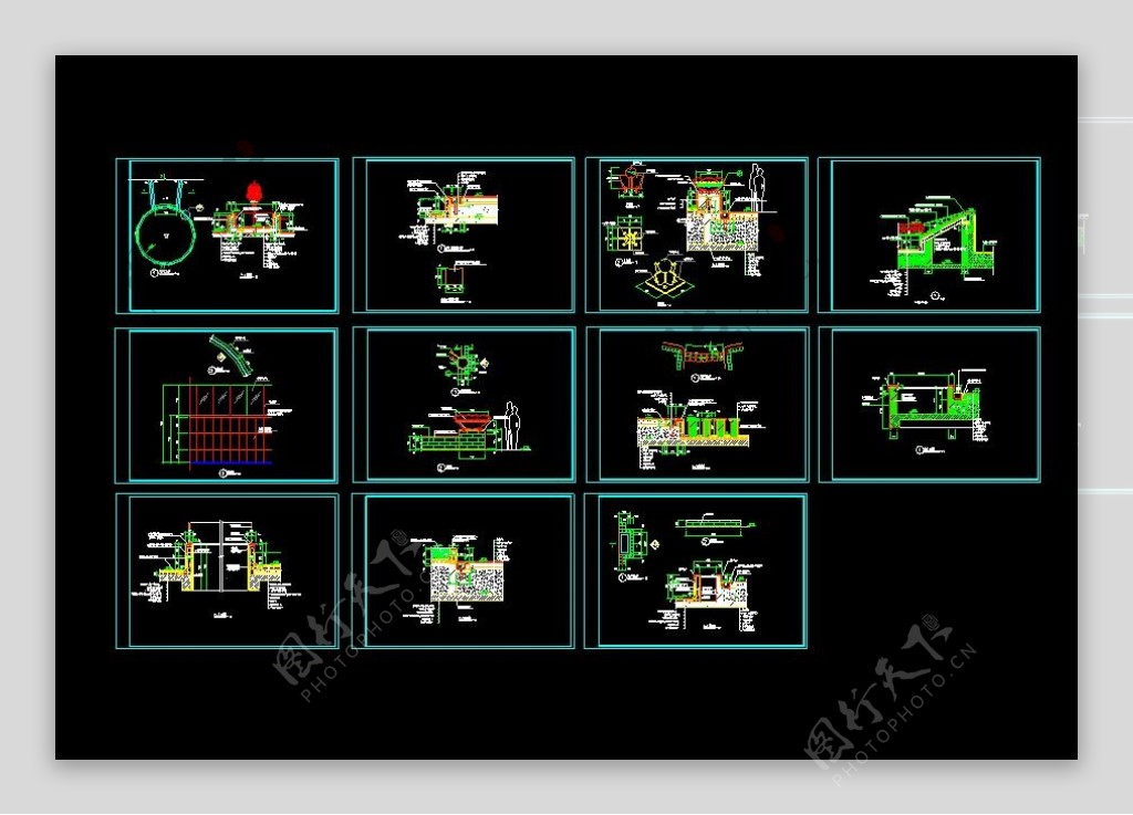 水池景观施工图