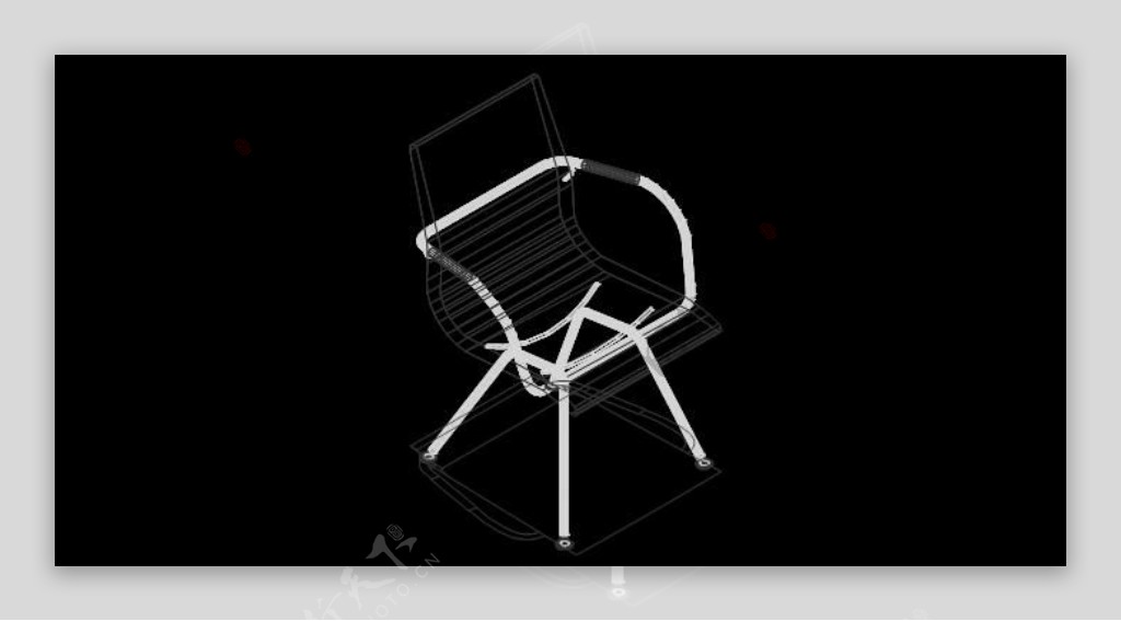 斑马线椅子CAD模型素材