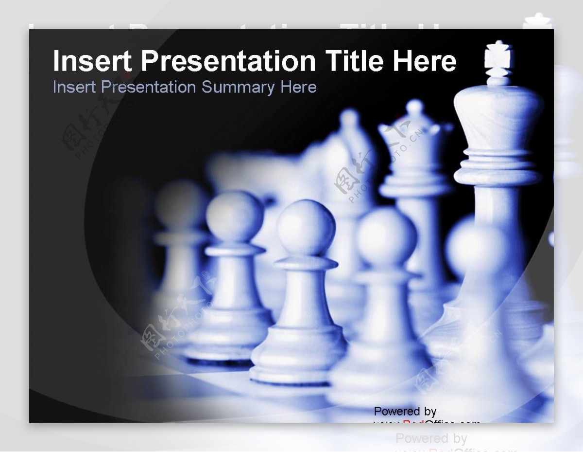 国际象棋商业博弈PPT模板