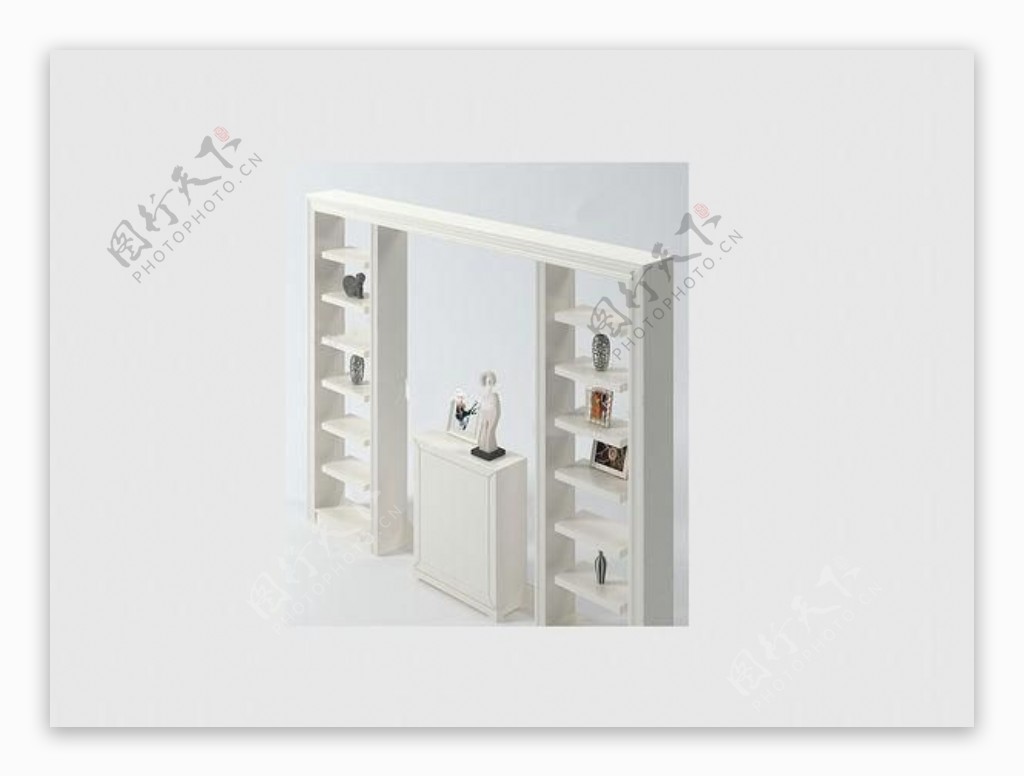 现代白色家具模型