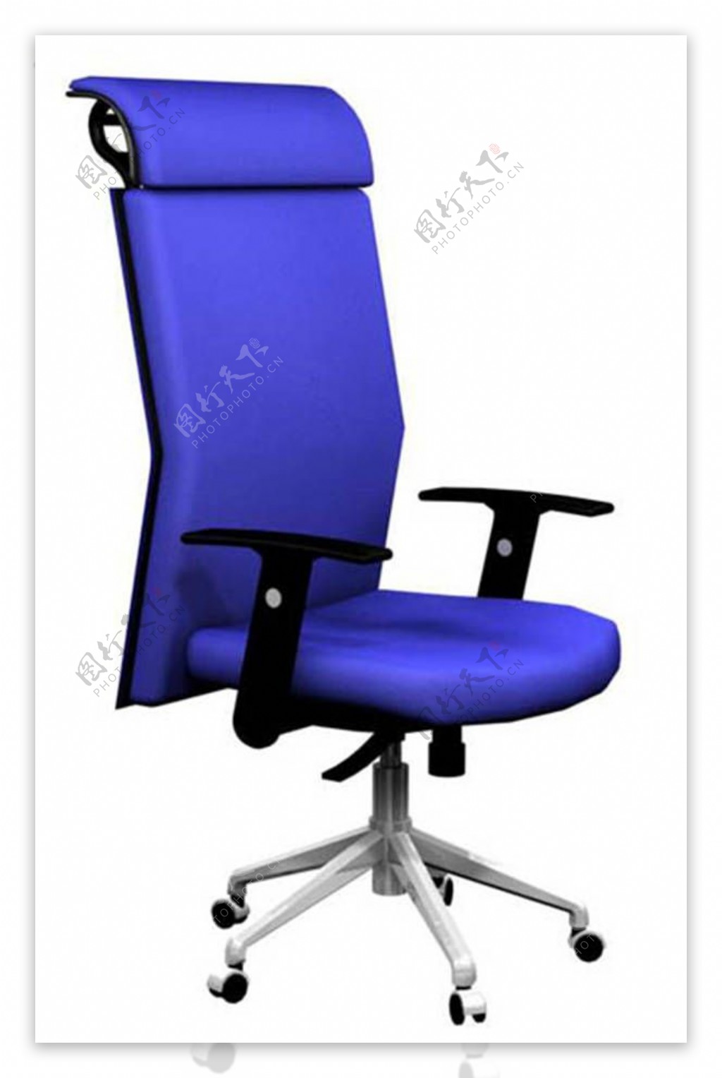 蓝色旋转滑椅家具装饰模具模型