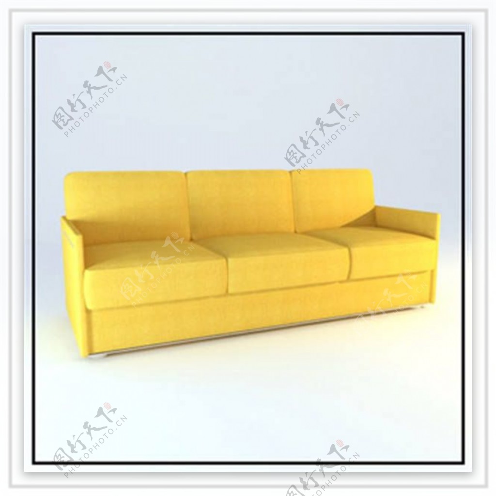 黄色沙发家居家具装饰素材