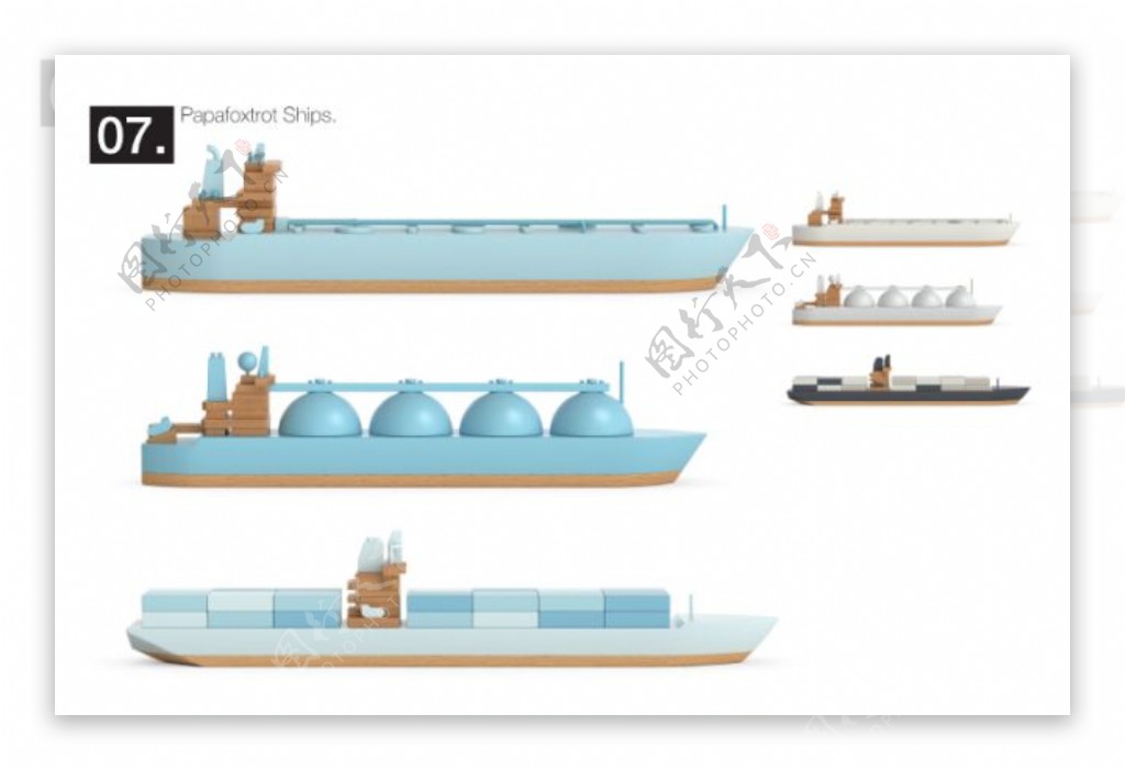 木制货船模型