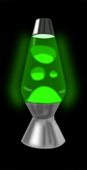 熔岩灯发光的绿色剪贴画