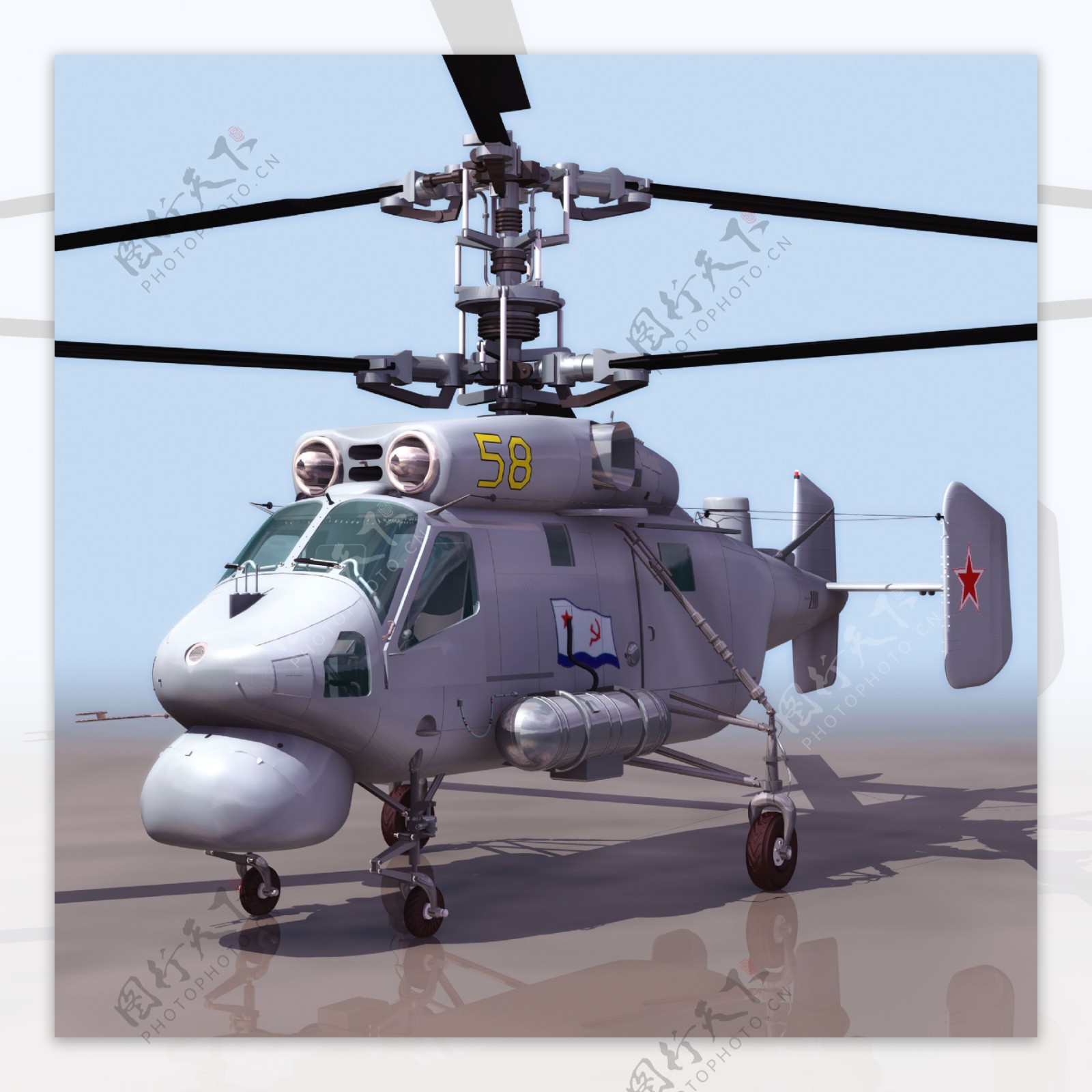 Ka25A直升机模型带贴图
