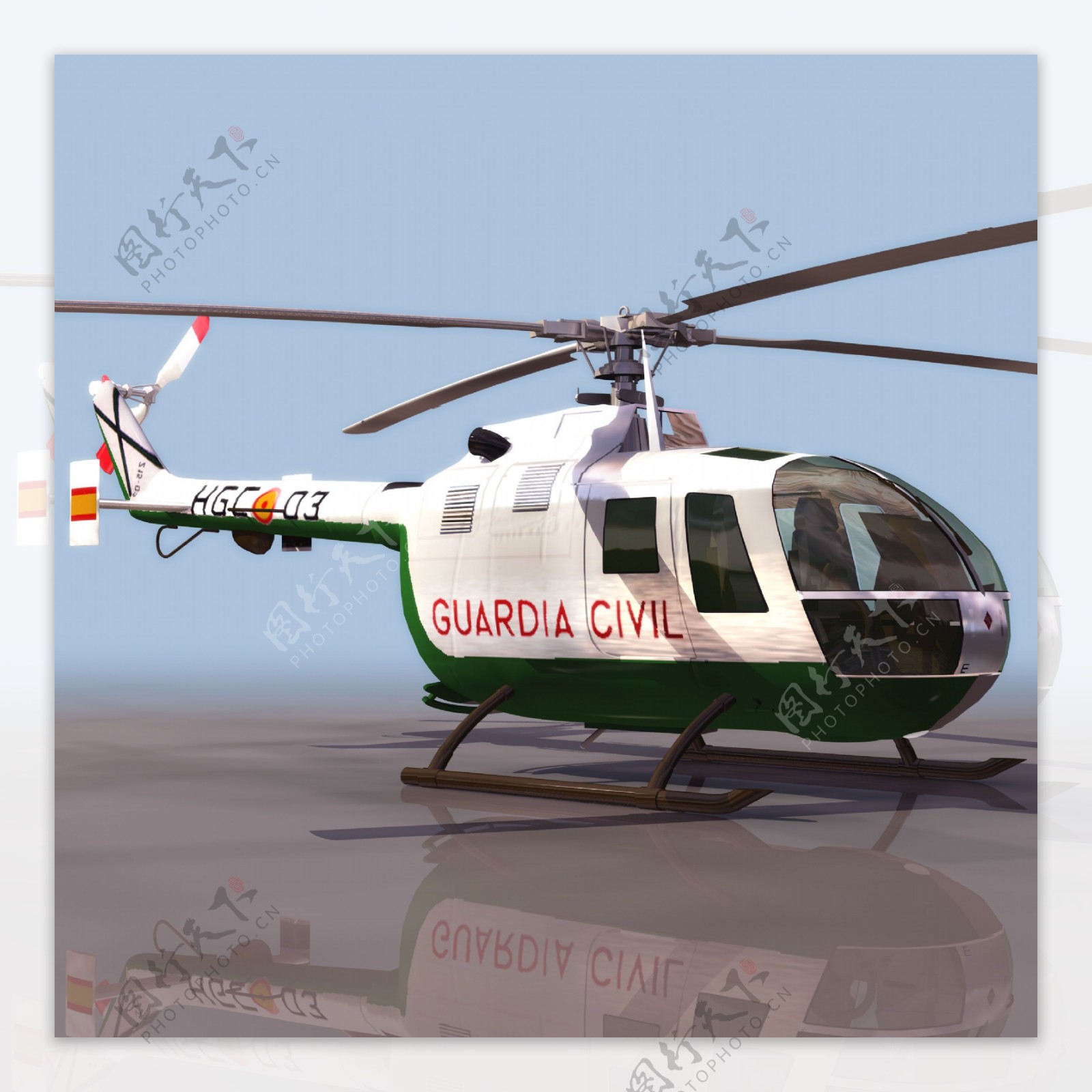 大型急救直升机模型