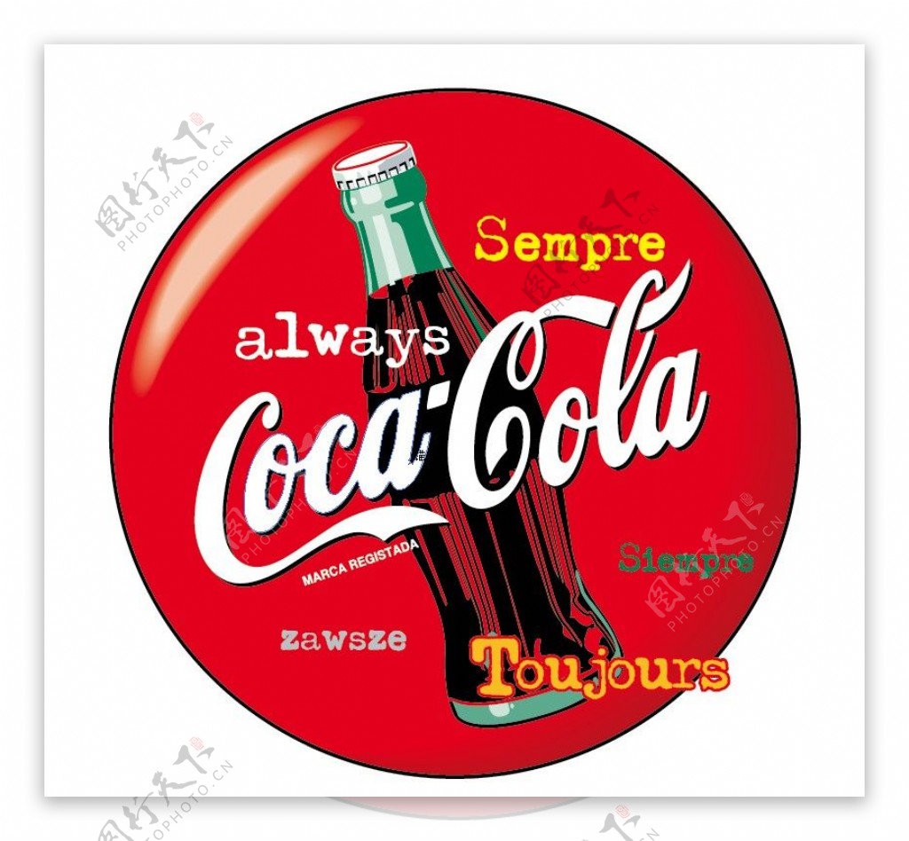 可口可乐商标图案