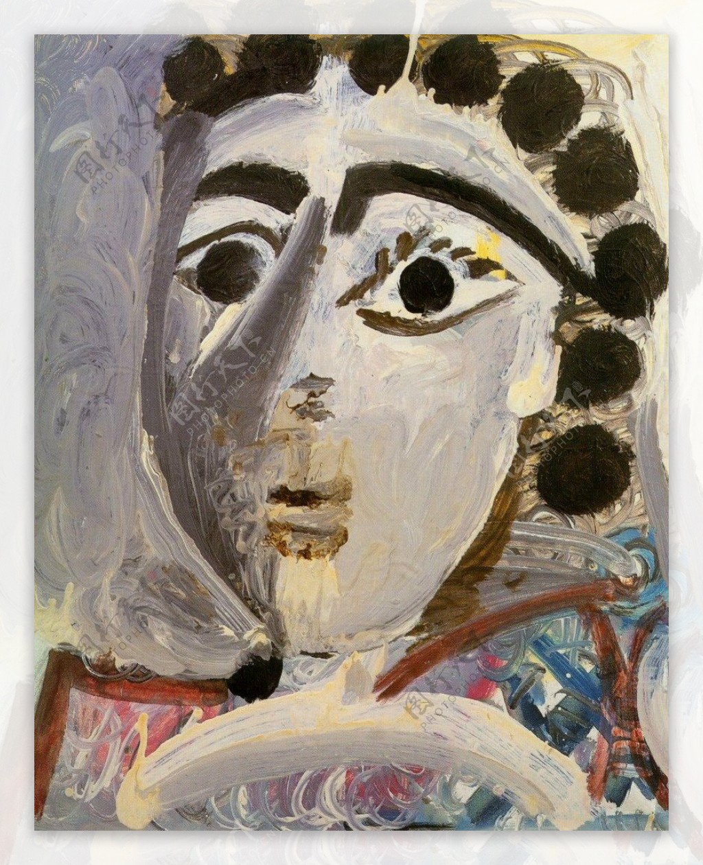 1967T鍧眅defemme西班牙画家巴勃罗毕加索抽象油画人物人体油画装饰画