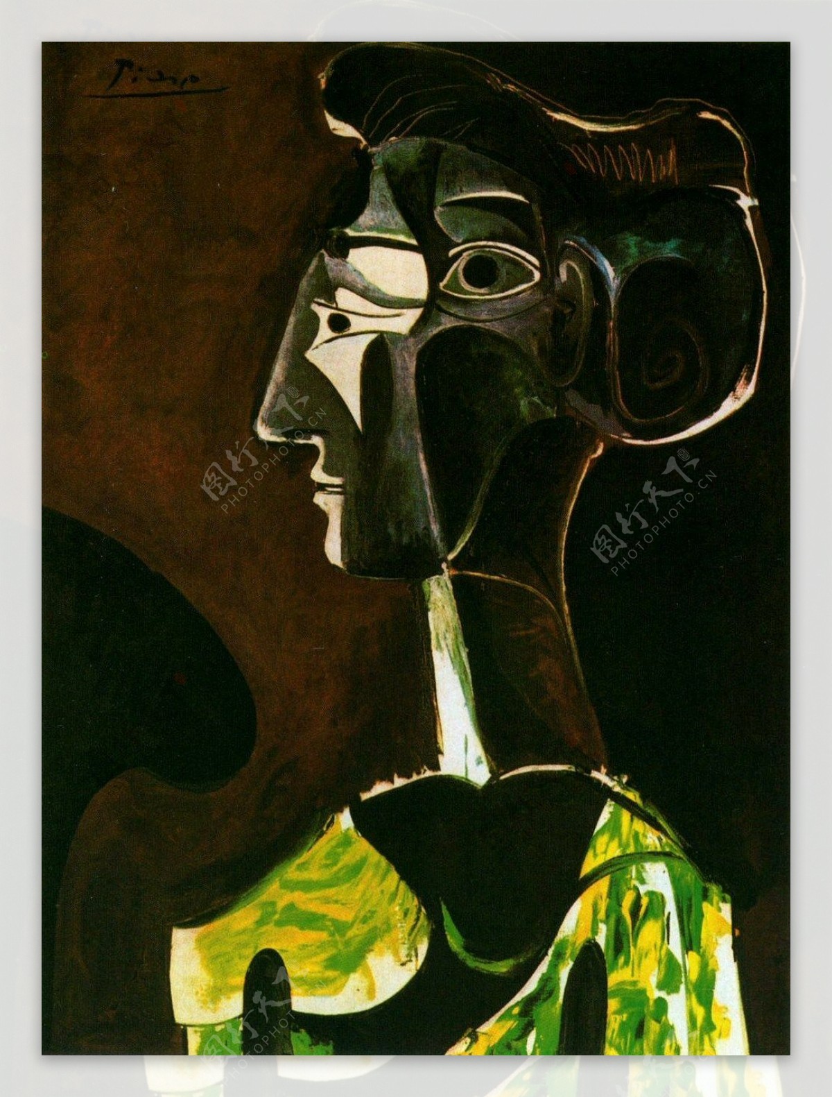 1963GrandprofilJacqueline西班牙画家巴勃罗毕加索抽象油画人物人体油画装饰画