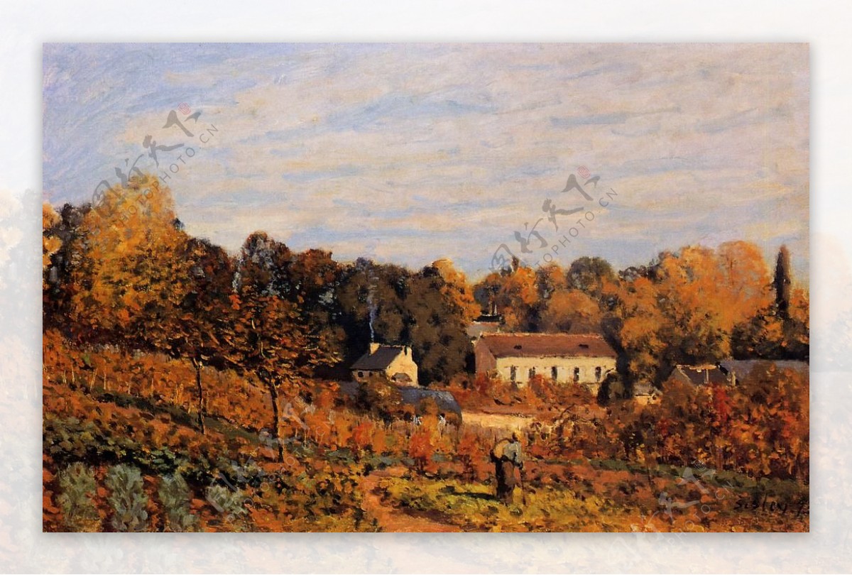 AlfredSisley0138法国画家阿尔弗雷德西斯莱AlfredSisley印象派风景自然油画装饰画