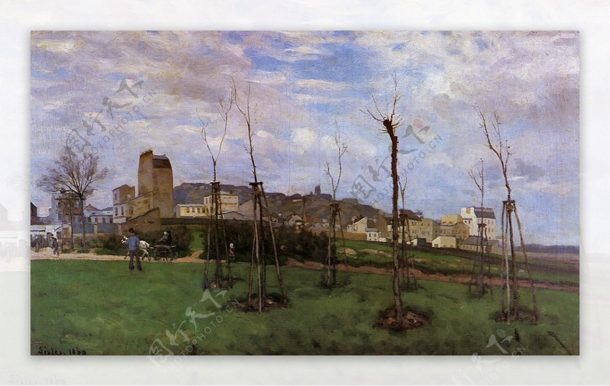 AlfredSisley0277法国画家阿尔弗雷德西斯莱AlfredSisley印象派风景自然油画装饰画
