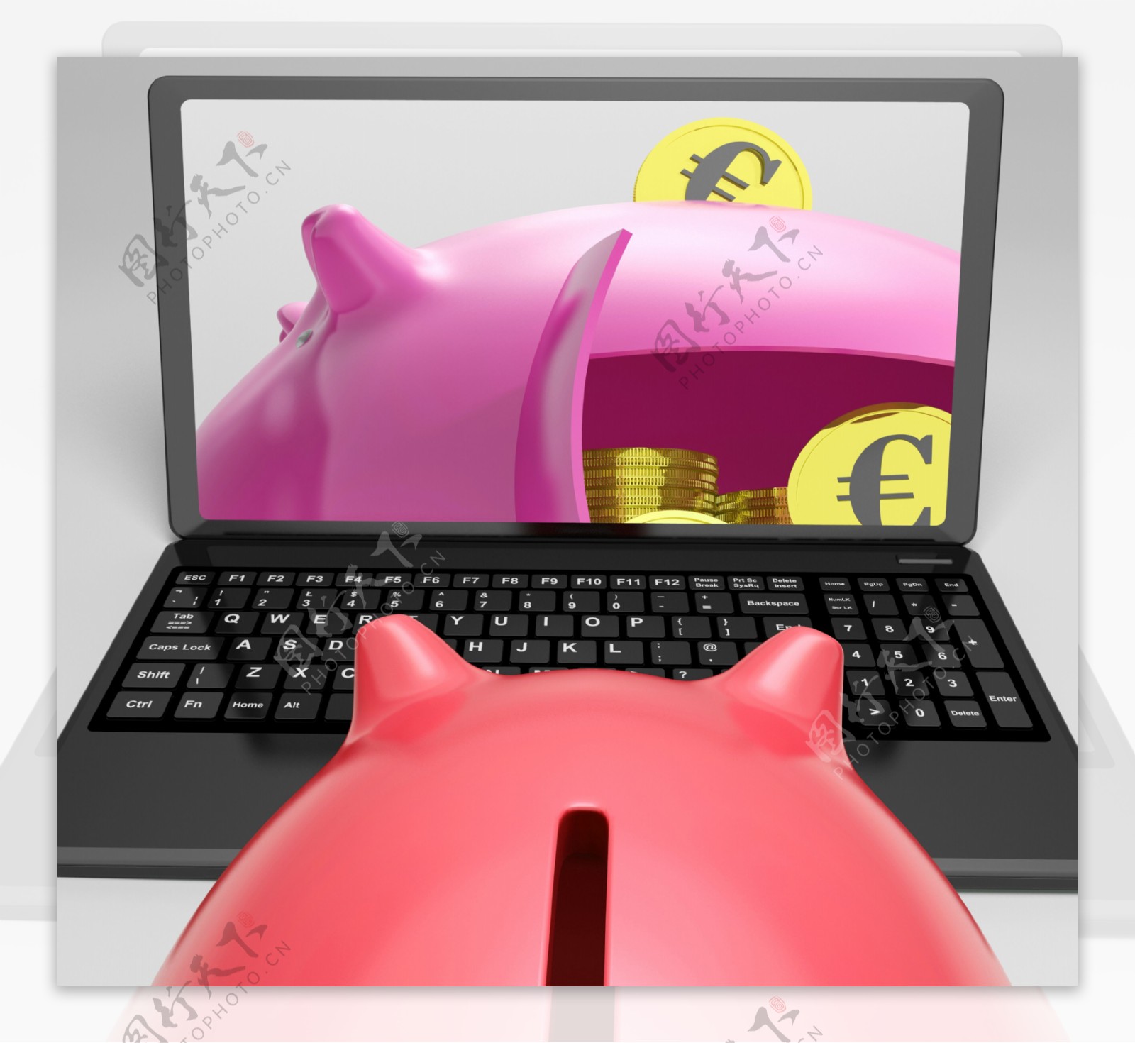猪猪硬币显示银行保险库