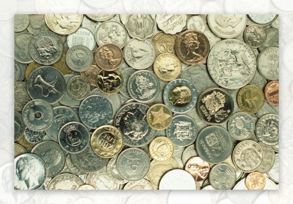 丰富种类各国的硬币收藏硬币图案