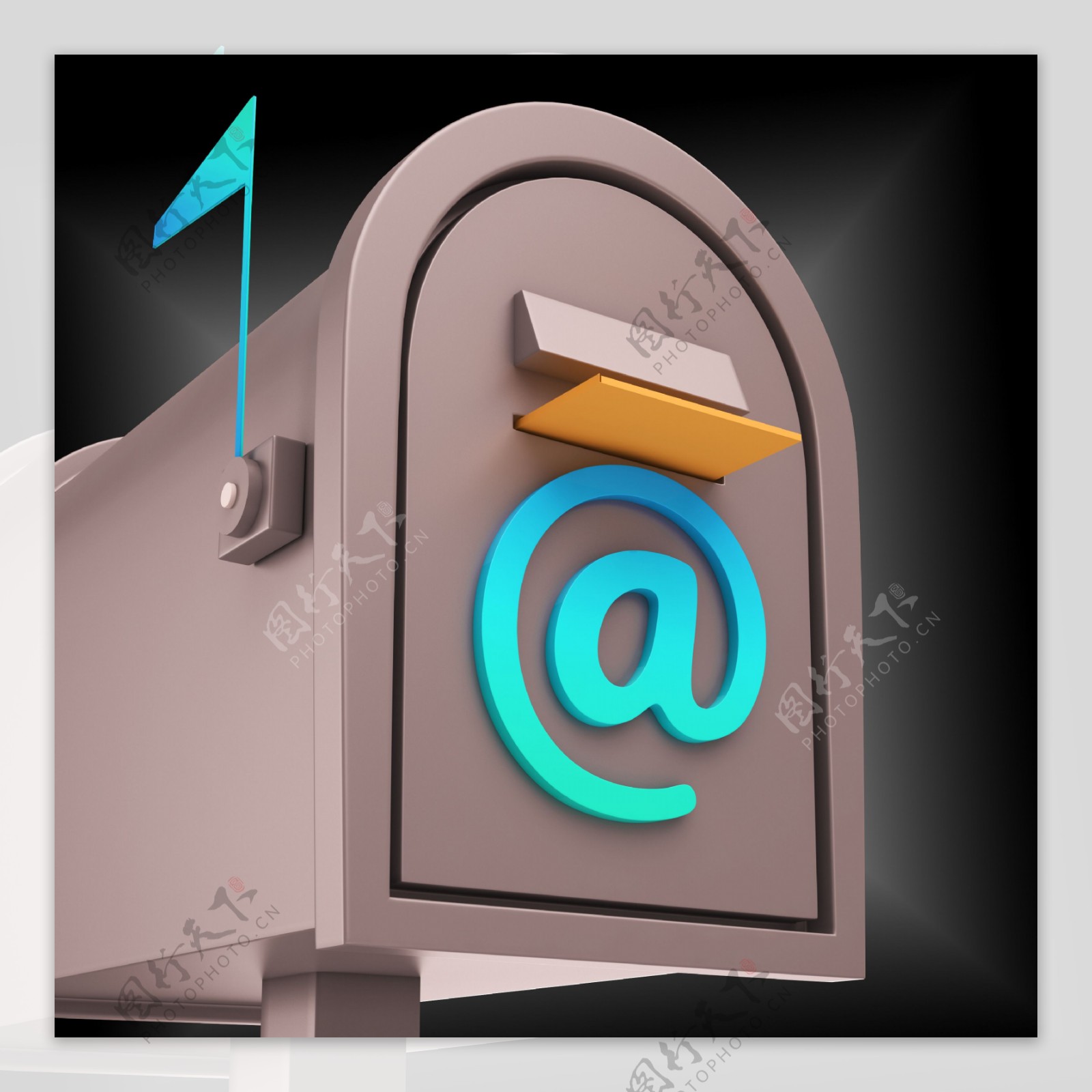 电子邮件信箱显示通过网络在线沟通