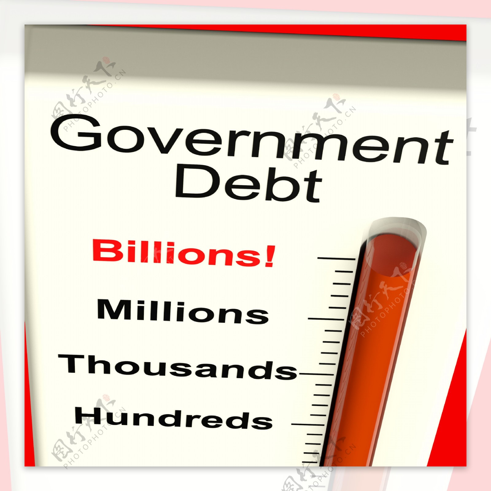 政府债务计显示的国家由于数十亿