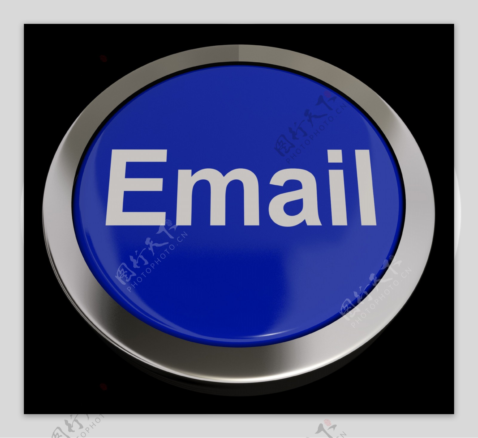 发送电子邮件或接触蓝色电子邮件按钮