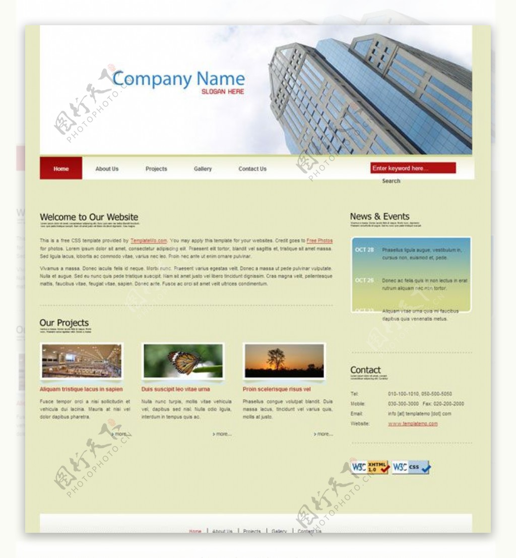 商业网站CSS网页
