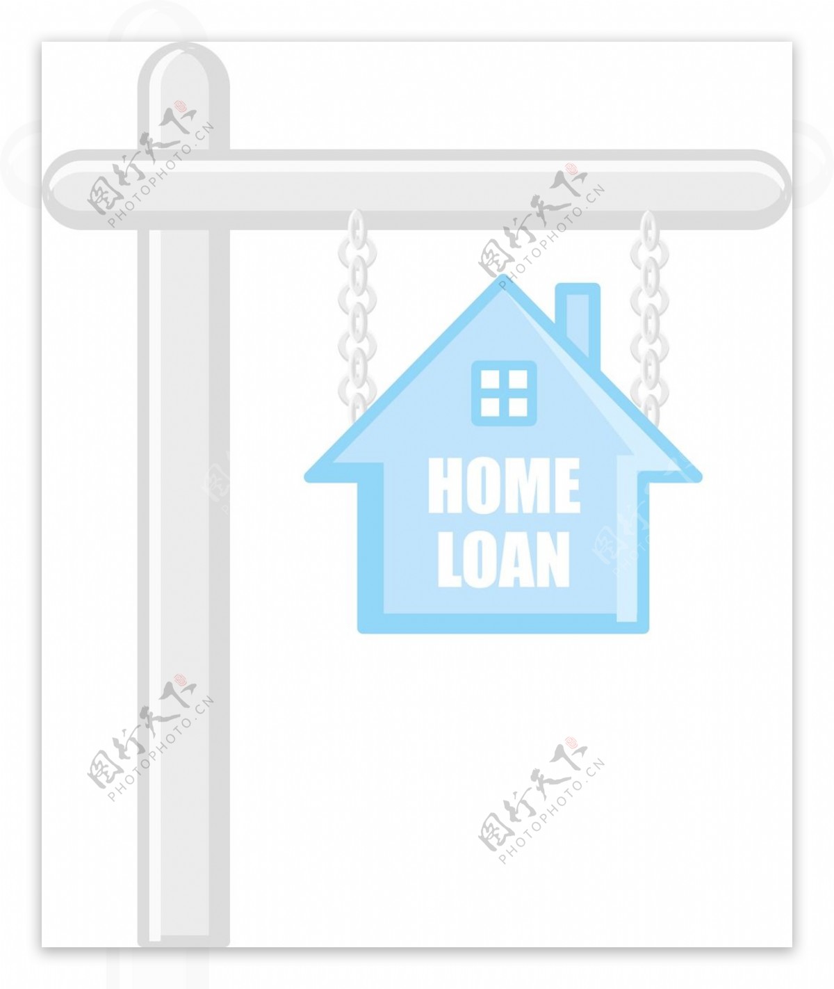房屋贷款的房地产概念矢量字符的卡通插画