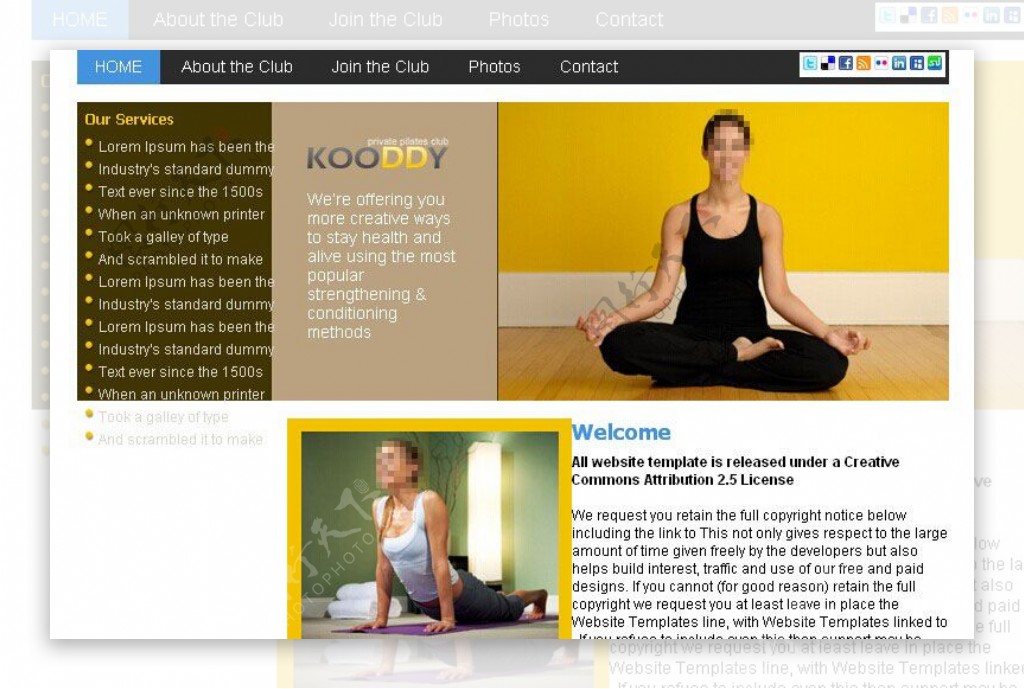 瑜伽企业网站模板