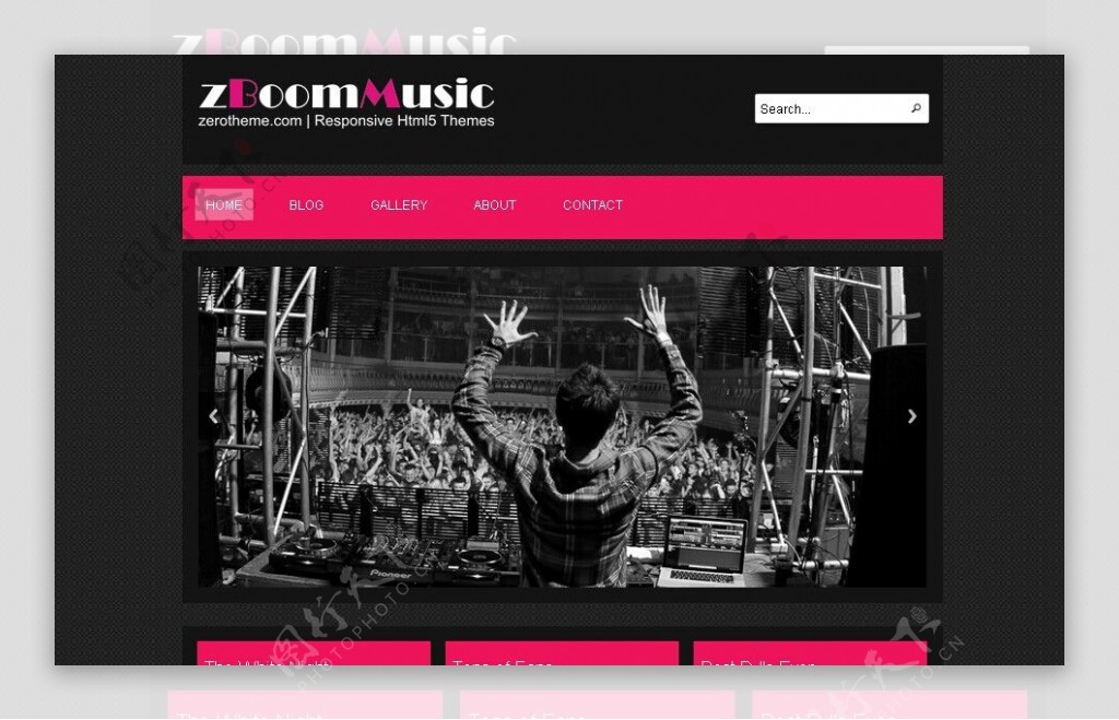 音乐俱乐部手机网站模板
