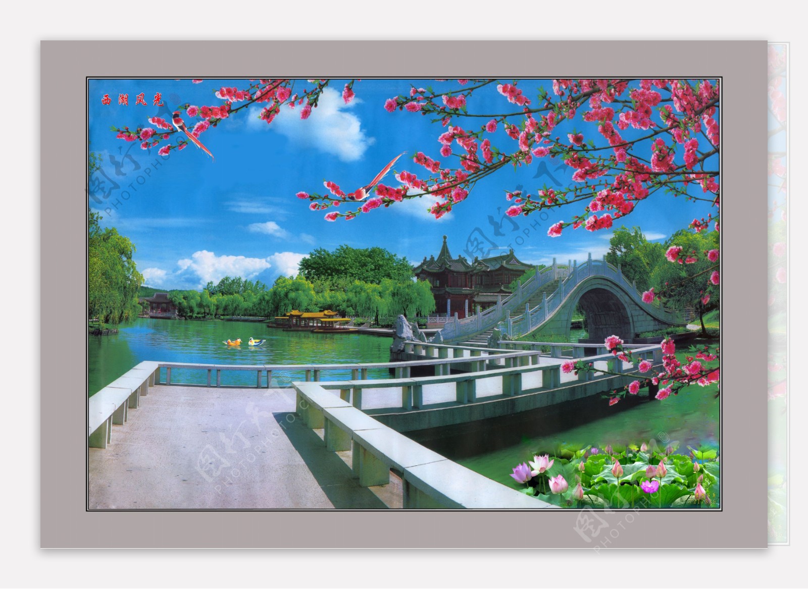杭州西湖断桥风景