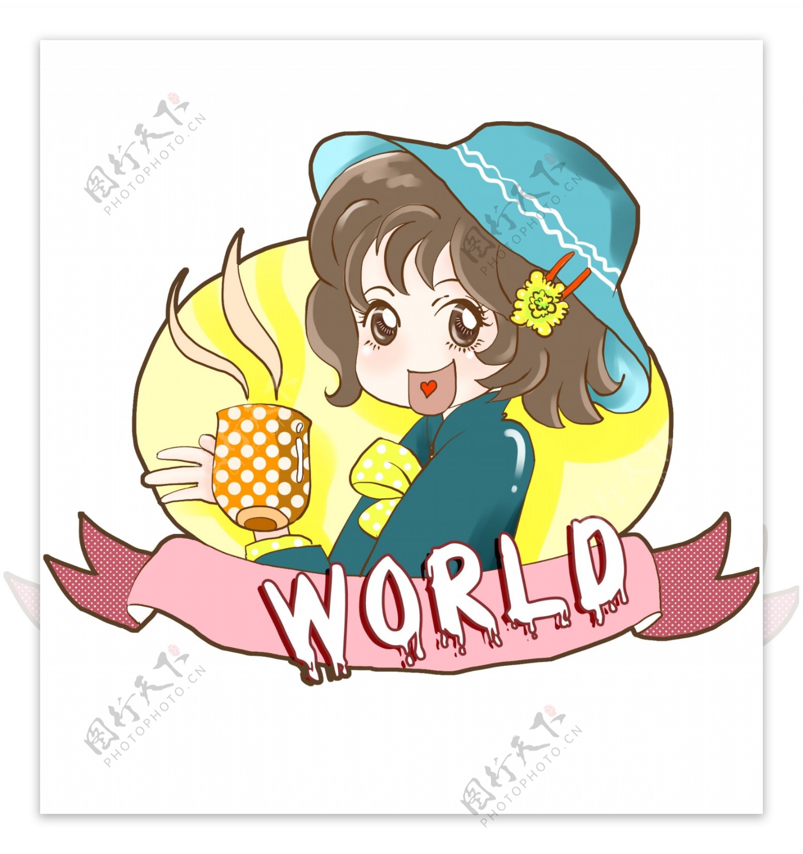 咖啡女孩图片素材-编号02191219-图行天下