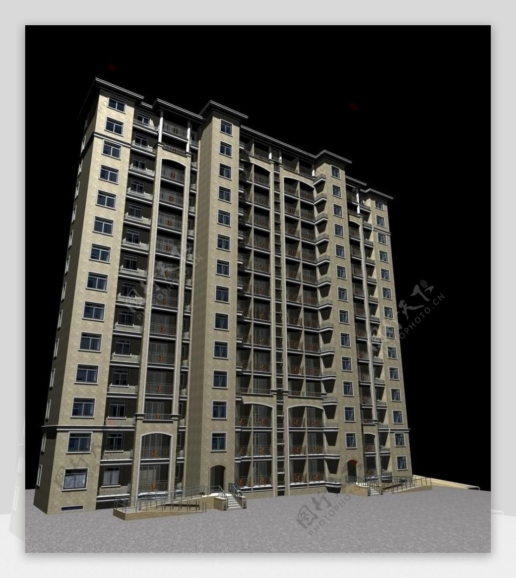 3d楼房模型图片