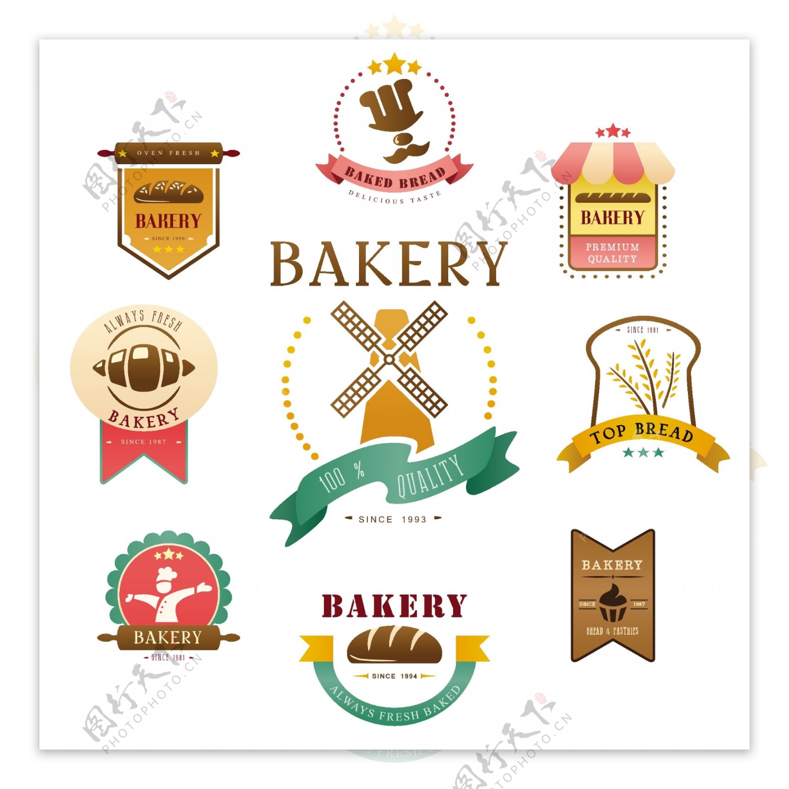 面包商标标志蛋糕标志
