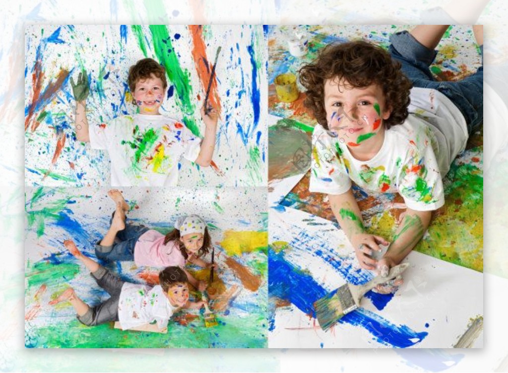 nbsp欢乐地油漆儿童2nbsp高清图片