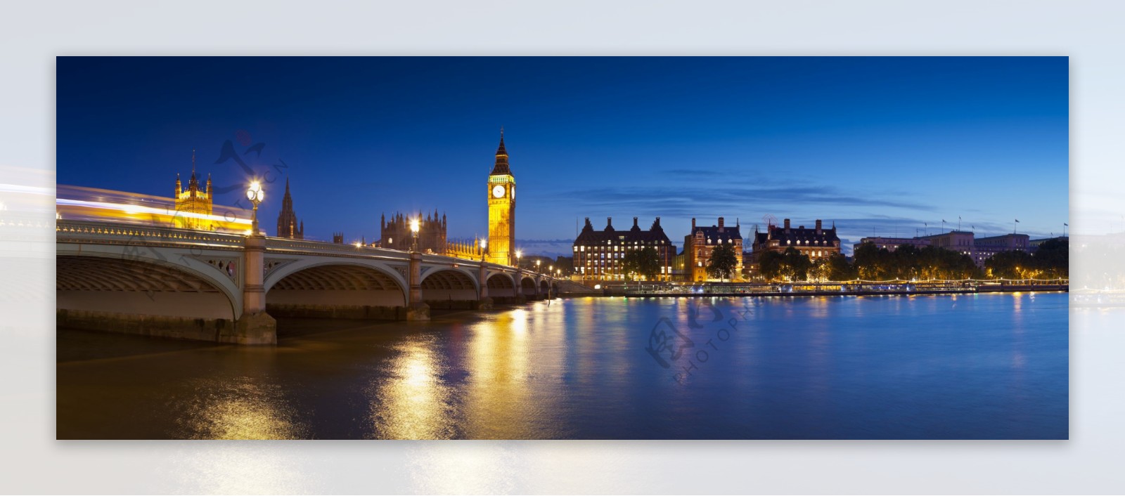 伦敦威斯敏斯特大桥夜景高清图片