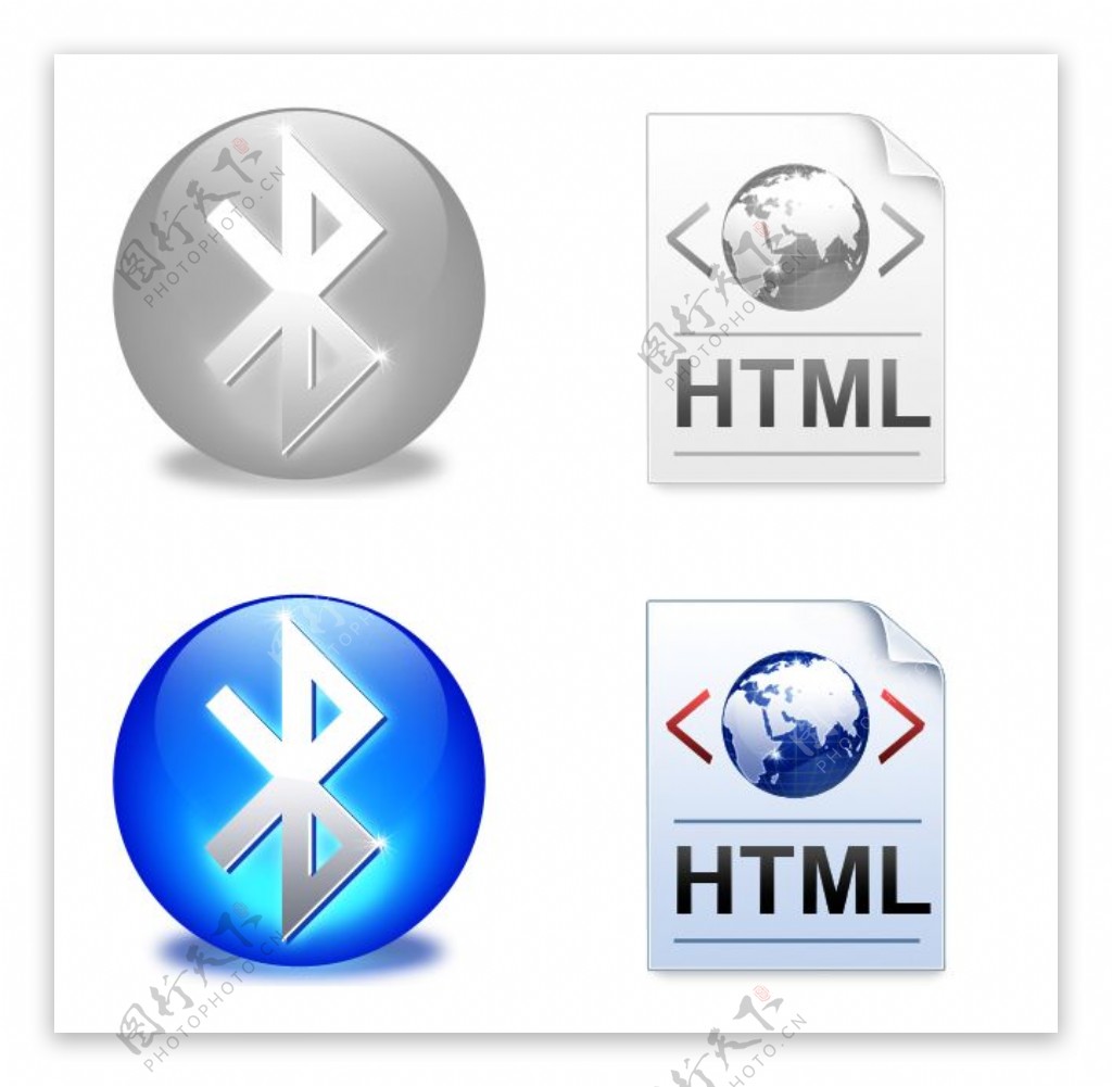 卷角和HTML蓝牙图标