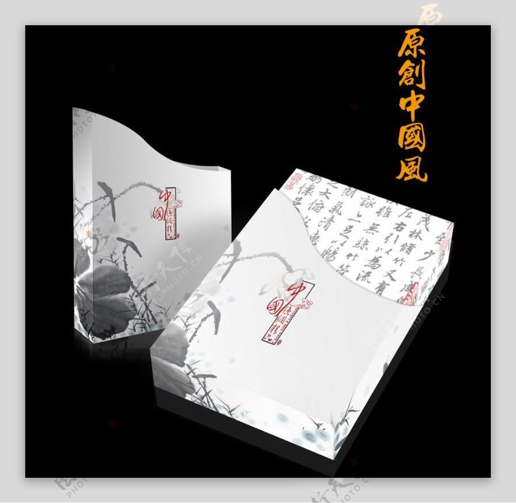 古典中国风包装平面图图片