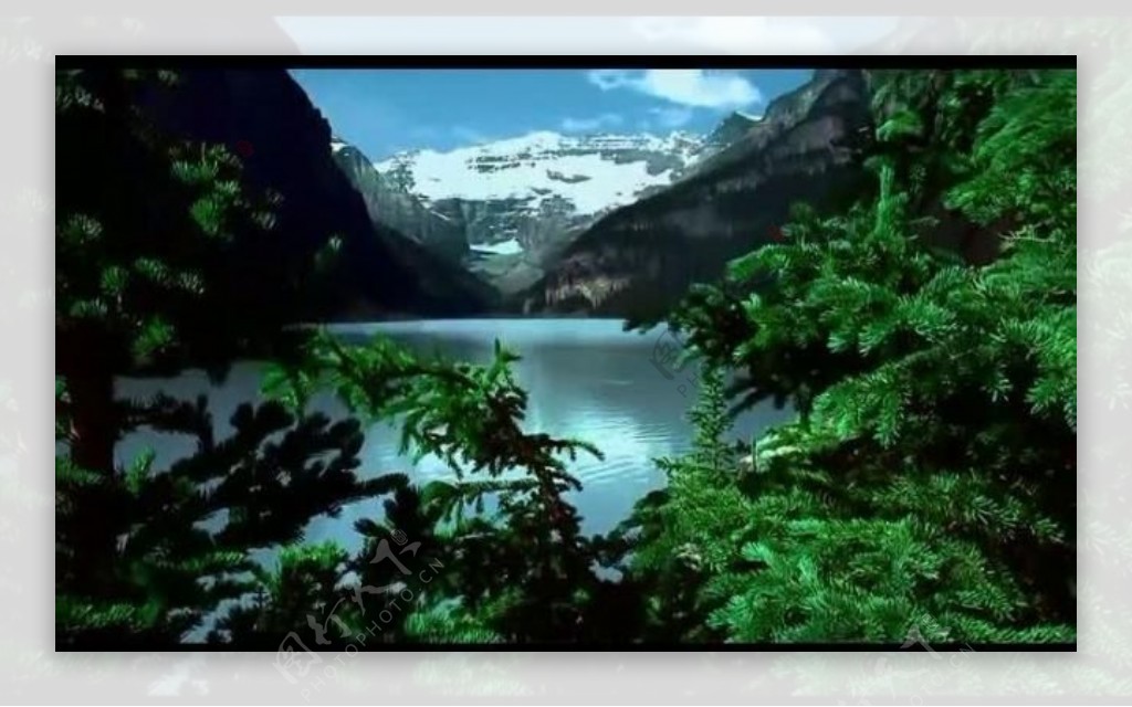 自然山水湖泊景色视频图片