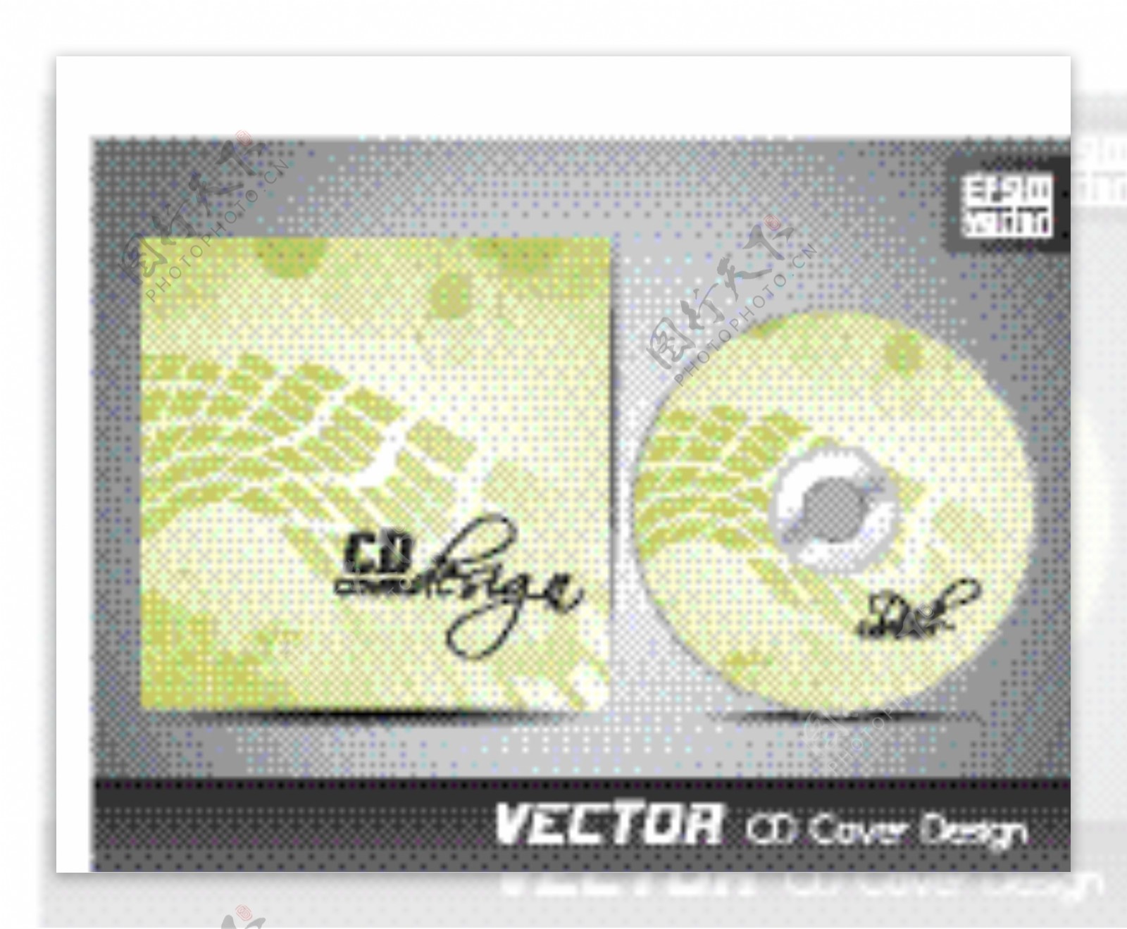 文本空间CD封面设计模板