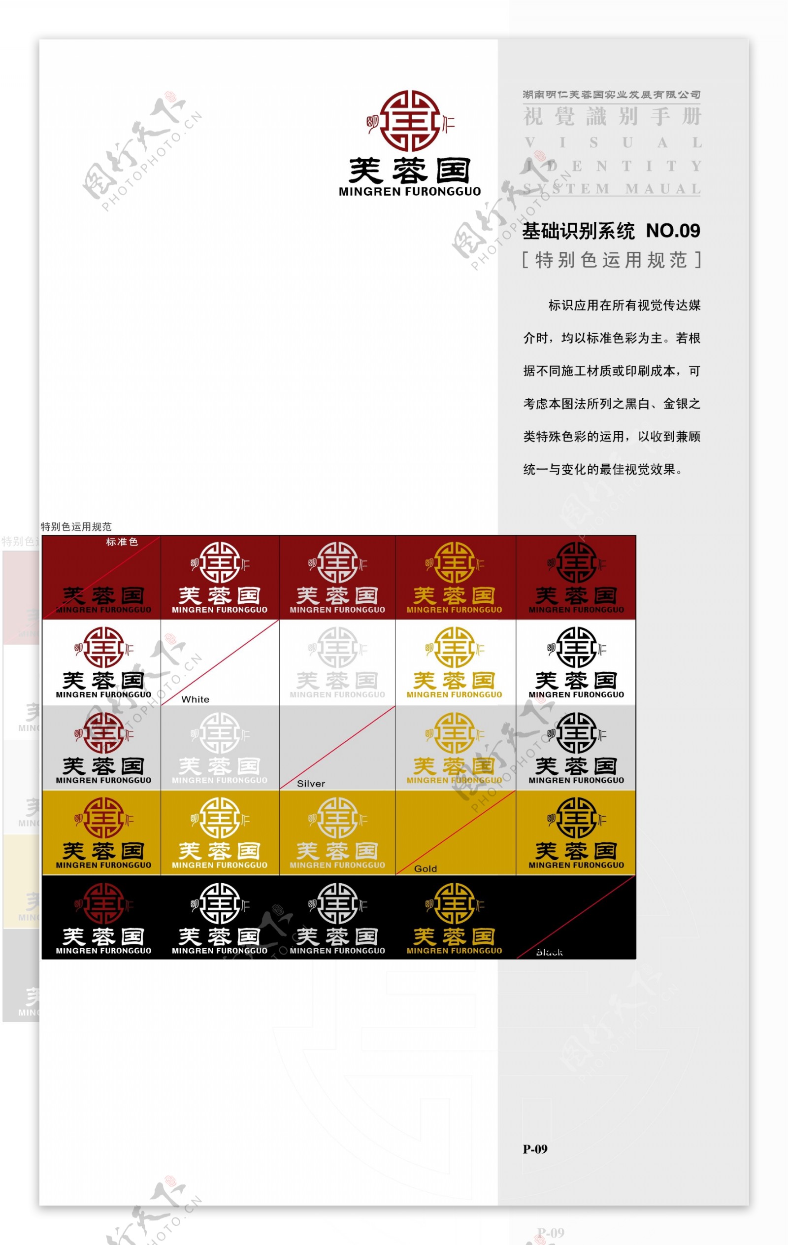 明仁芙蓉国VIS矢量CDR格式VI设计VI宝典芙蓉国VI基础系统转曲线