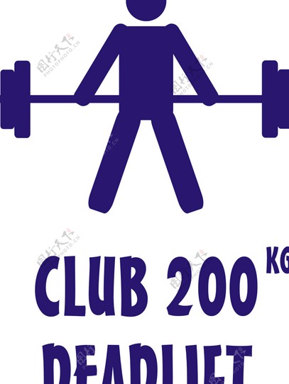 Club200kgDeadliftlogo设计欣赏Club200kgDeadlift体育LOGO下载标志设计欣赏